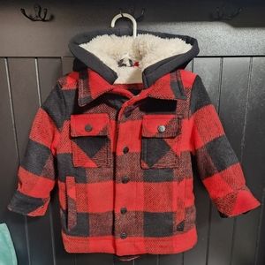 URBAN REPUBLIC Plaid Hooded Jacket/Coat size 18 months Perfect Condition
